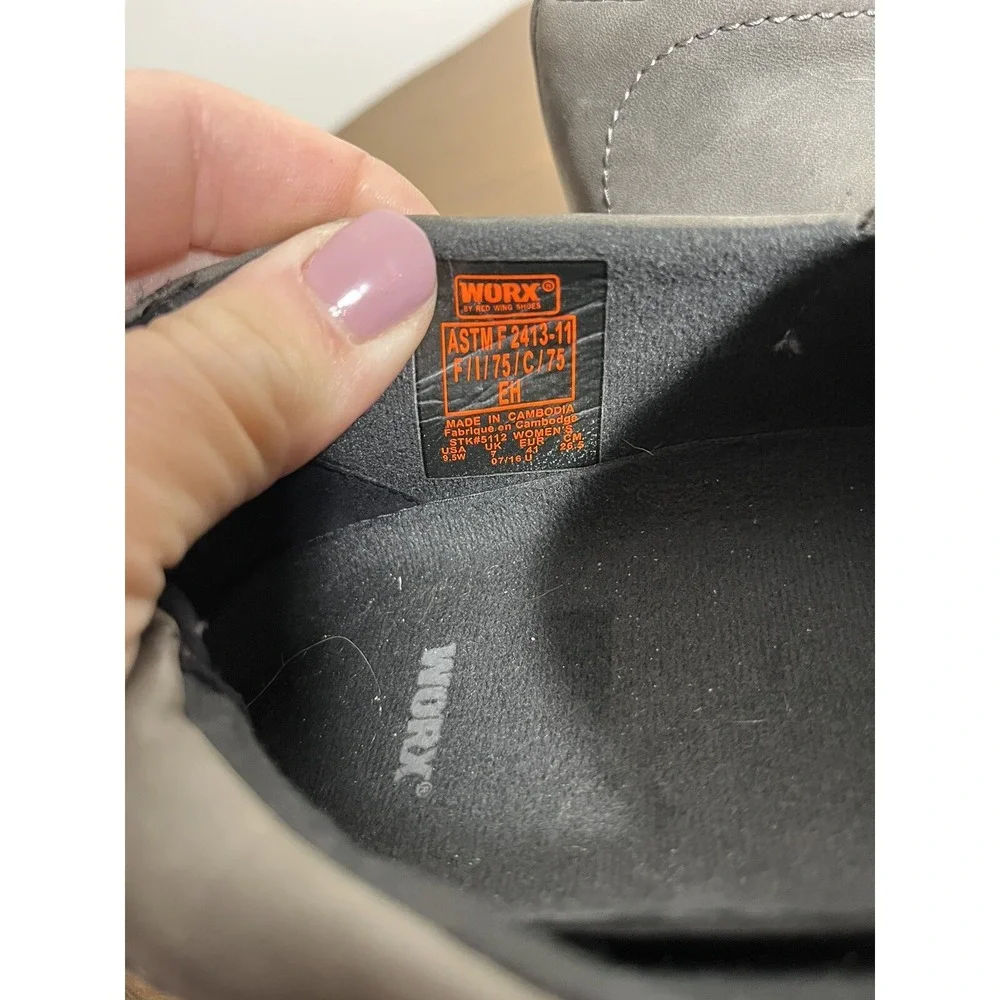 WORX 5112 Women's work safety steel‎ toe Slip On Size 9.5 WIDE